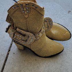Gold Bling Cowboy Boots