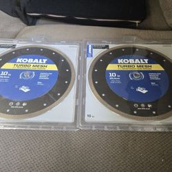 Kobalt CTM10P 10-in Wet Continuous Rim Diamond Saw Blade, turbo mesh blade