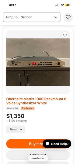 Onerhiem Matrix 1000 Rackmount 6- Synthesizer