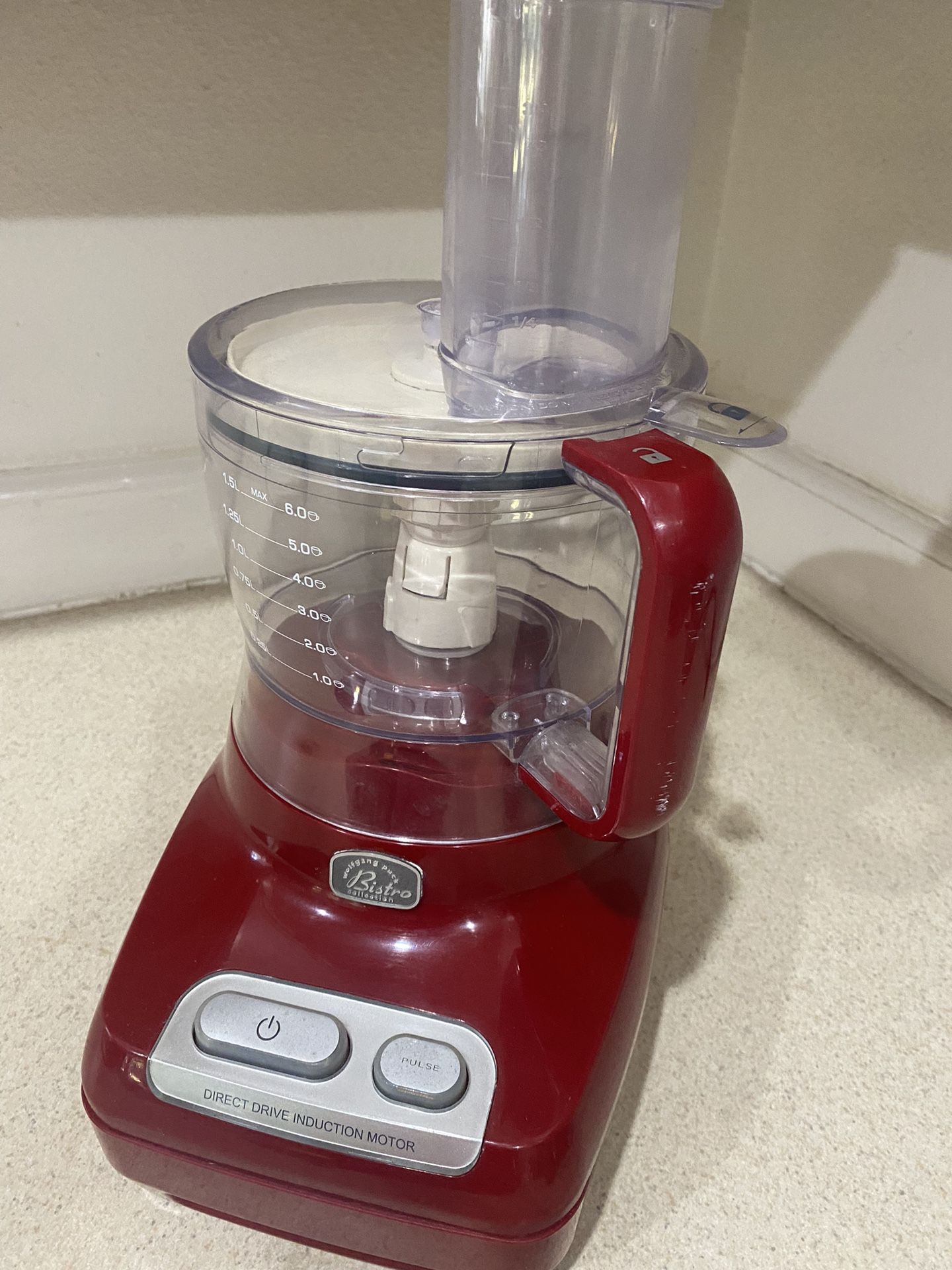 Wolfgang Puck Bistro Collection Food Processor BFPR0015 Tested Red