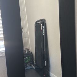 Large Mirror With Wooden Frame