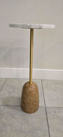 Marble and Gold Drink Table