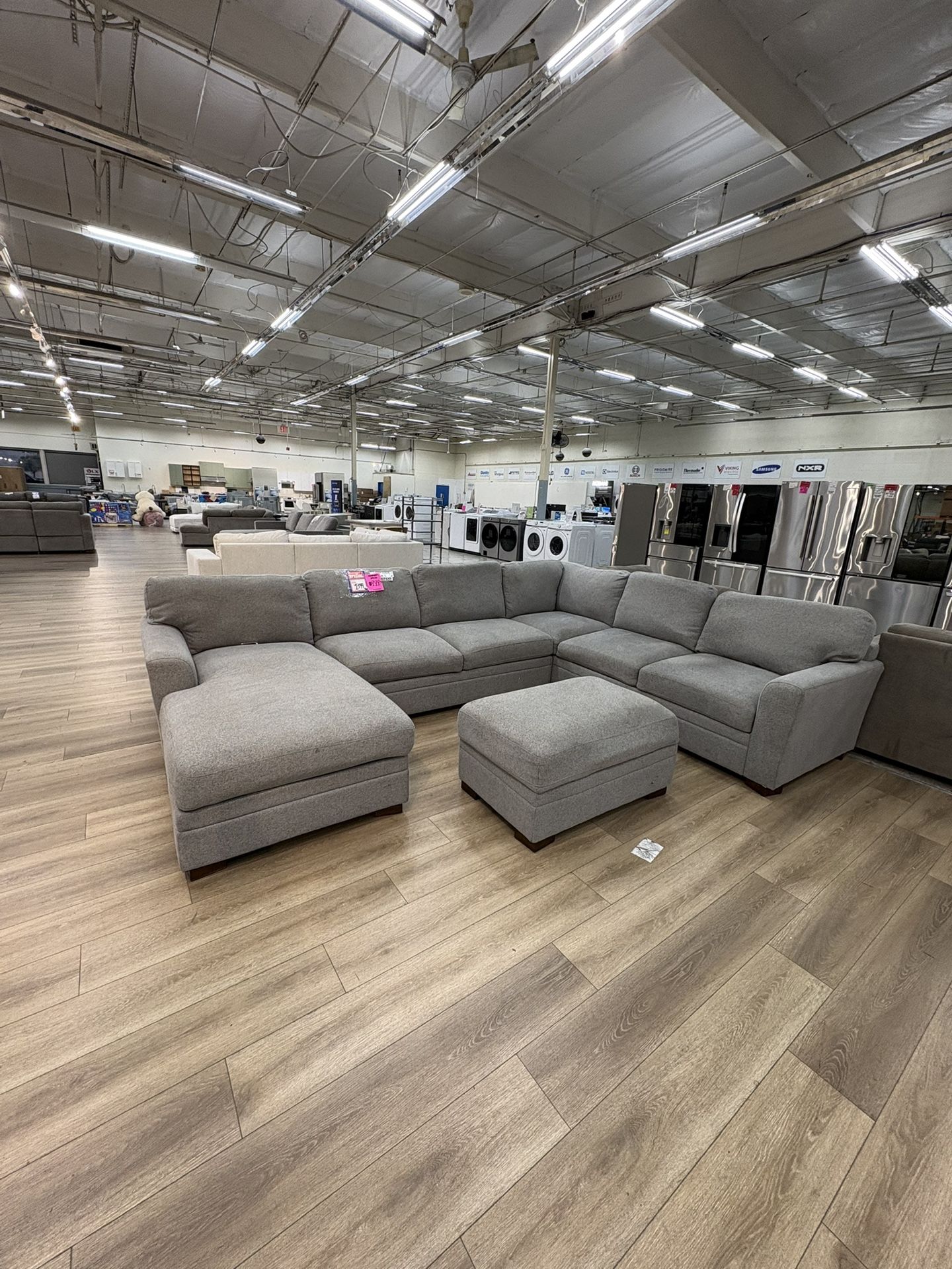 Costco Langdon Fabric Sectional With Storage Ottoman 