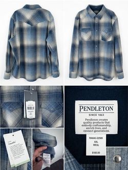 Pendleton Men’s Wool Plaid Western Button-Up Shirt - NWT