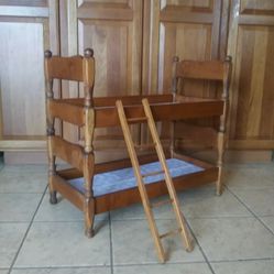 American Girl Size-Vintage Cherry Stacking Doll Bunk Bed