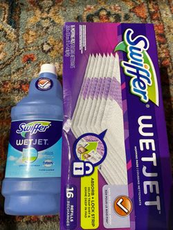 Set Liquid And 16 Pads Swiffer Wet Mop System