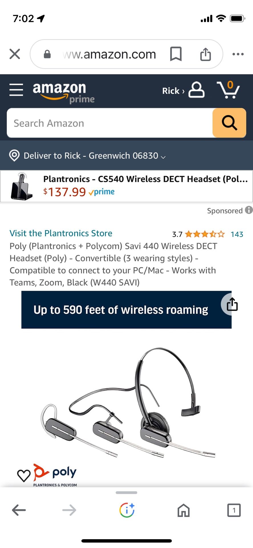 Plantronics Wireless Headset System