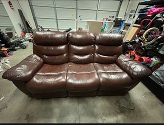 Leather Power Recliner Couch