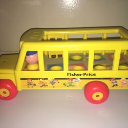 Vintage Fisher Price Little People School Bus 1984