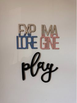 Kids area play room signs