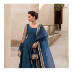 Pakistani teal Dress