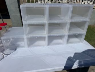 containerstore plastic XL storage boxes