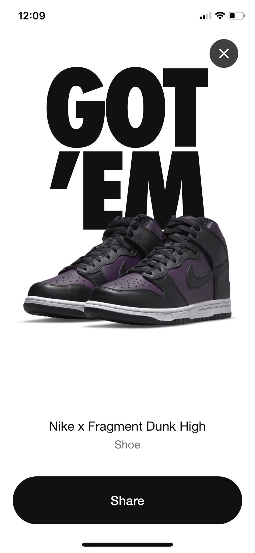 DUNK HIGH x FRAGMENT