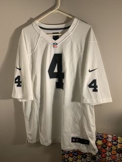 Worn Derek Carr Away Jersey 4 Xl