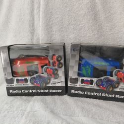 2 Remote Radio Control Stunt Racers