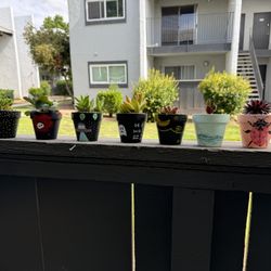 Hand Painted Terracotta Pots 3”