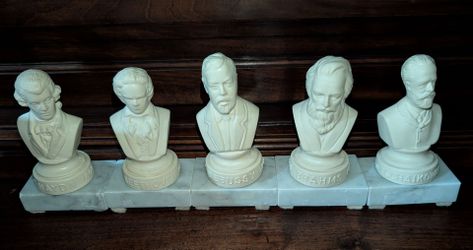 Set of Five (5)Vintage Halbe Famous Classical Music Composers
