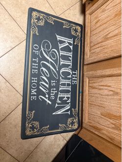 Kitchen Anti-Fatigue Mat Dark Gray Gold