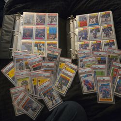 Complete set of 82 and 83 o pee chee hockey cards complete sets with 15,psa slaps for82 and 9psa slabs for the 83 set.