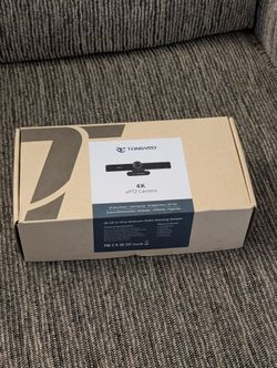 Tongveo 4X Digital Zoom 4K Webcam with Microphones and Speaker