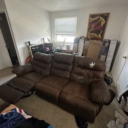 Leather Double Recliner 