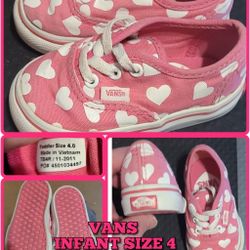 VANS SHOES INFANT SIZE 4 $25
