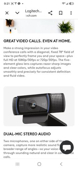 Logitech webcam 1080p