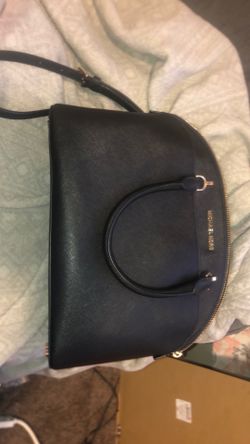 black mk leather purse