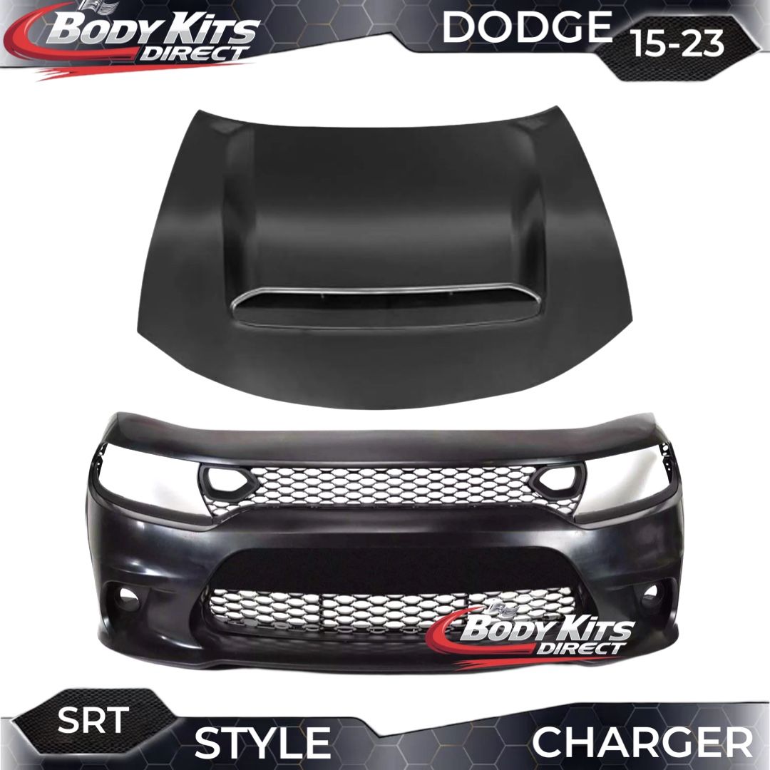 dodge charger srt front bumper fog light covers demon hood vent fits 15-23  rt sxt