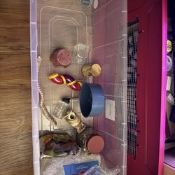 Hamster Bin Cage And Items/Toys