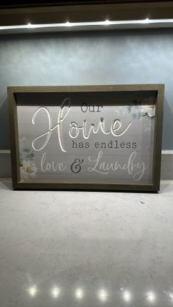 Wood Picture “Our Home Has Endless Love & Laundry