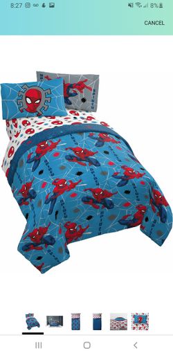 Jay Franco Marvel Spiderman Faces 4 Piece Twin Bed Set