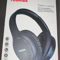 Toshiba Noise Cancelling Bluetooth Headphones | Wireless Over Ear Headphones | Bluetooth Headset with Microphone | 20 Hours of Talk & Music Time | 33