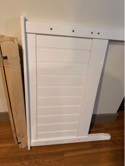 Free disassembled white wooden panel bunkbed