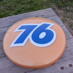 Authentic Vintage Union 76 Gas Station 17" Round Plastic Sign – Classic Garage Decor