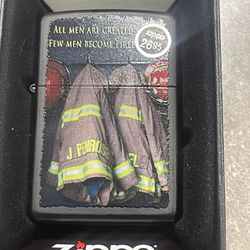 Zippo Lighter "All Men are Created Equal. Few Men Become Firefighters." in Box 2014