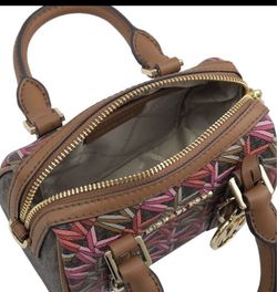 Michael Kors Geometric Print Mini Boston Crossbody Bag