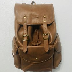 Leather backpack