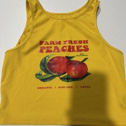 Women’s Tank Top Peaches Graphic And Letters Print