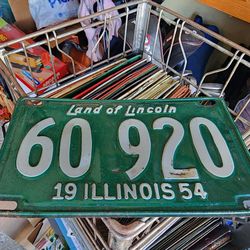 1954 ILL license plate