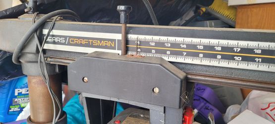 SEARS CRAFTSMAN 10 IN RAFIAL ARM SAW WITH BASE