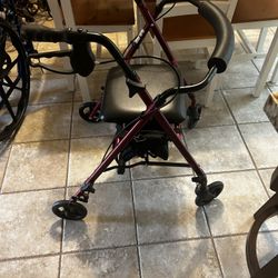Rollator- Medline Guardian Walker Rollator With Storage 