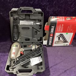 🧰🛠PORTER CABLE 15-Gauge Pneumatic 2-1/2” Angled Finish Nailer Kit-NEW!-$110!🧰🛠 