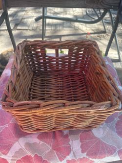 Wooden woven basket