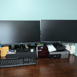 Two  24 Inch Philips Monitors 