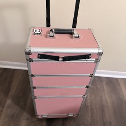  Portable Multi-Storey Wheels Makeup Case Organizer, Cosmetic Case, Makeup Train Case, Make Up Case