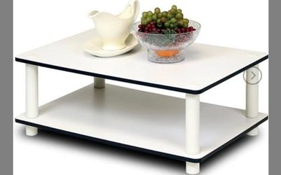 White to teared coffee table no tool assembly