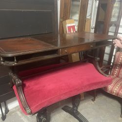Rare Antique Victorian Metamorphic Library Desk / Bench Combo (48" x 22")