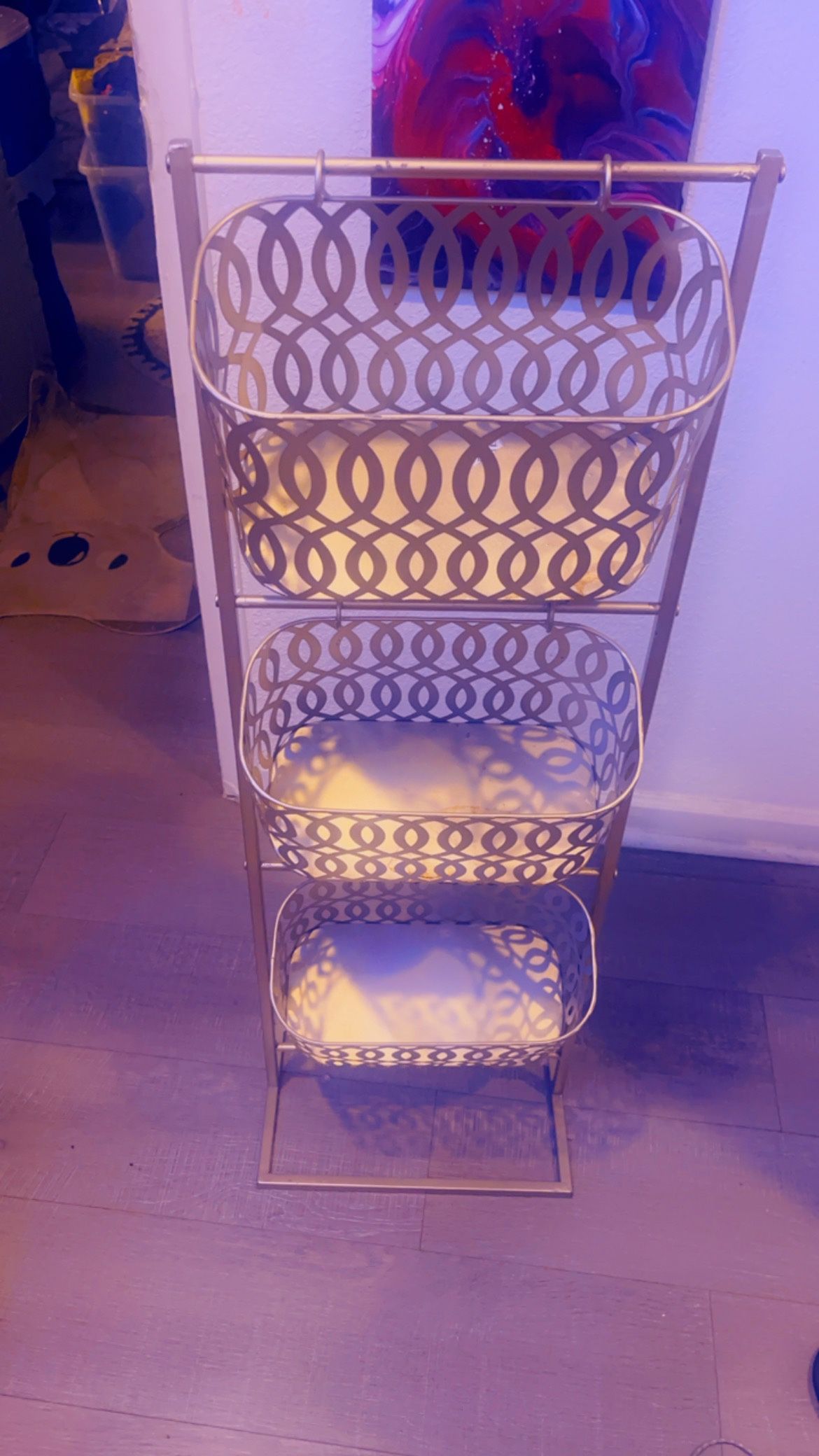 Gold Hanging Swivel Rack