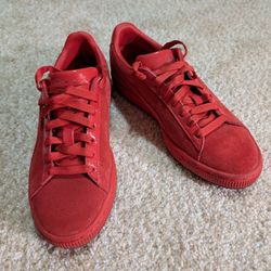 Red Suede Puma Women's Shoes Size 6